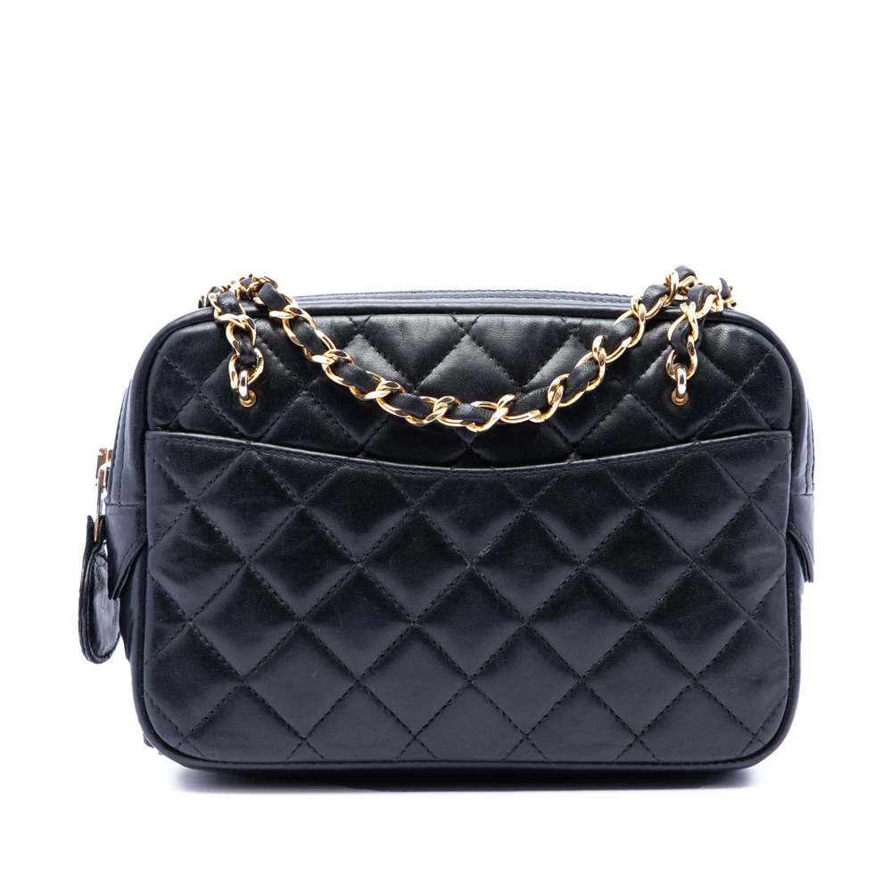 Pre-Loved Chanel Mini CC Quilted Lambskin Pocket Chain Camera Bag